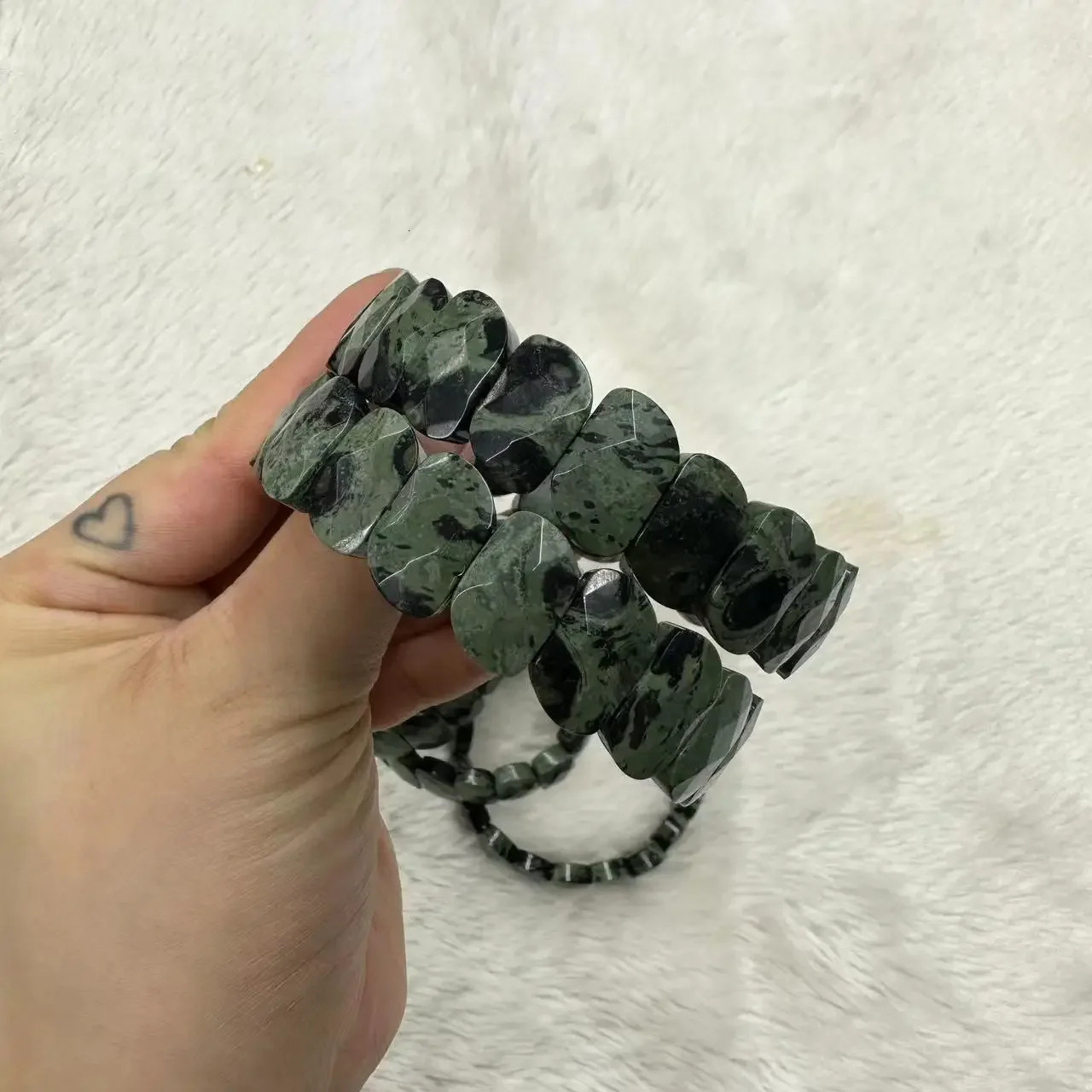 Natural Kambaba Jasper Stone Beads Bracelet Natural Gemstone Bangle DIY Jewelry for Woman Gift Wholesale 241017