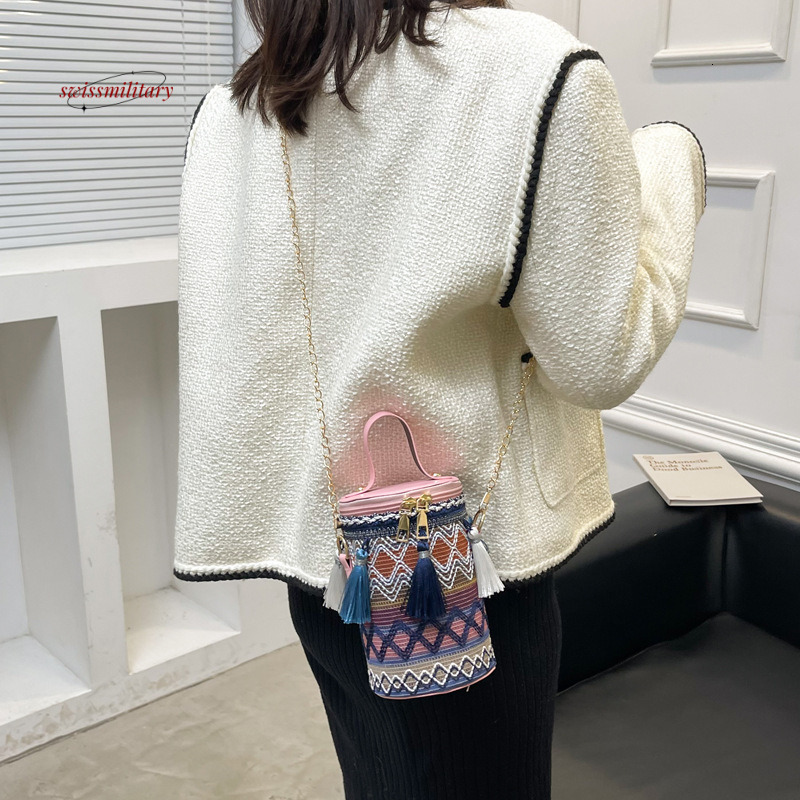 Tassel chain personalized western-style women's ethnic, artistic, national style crossbody bag, spring and summer trendy shoulder bag #14 swissmi