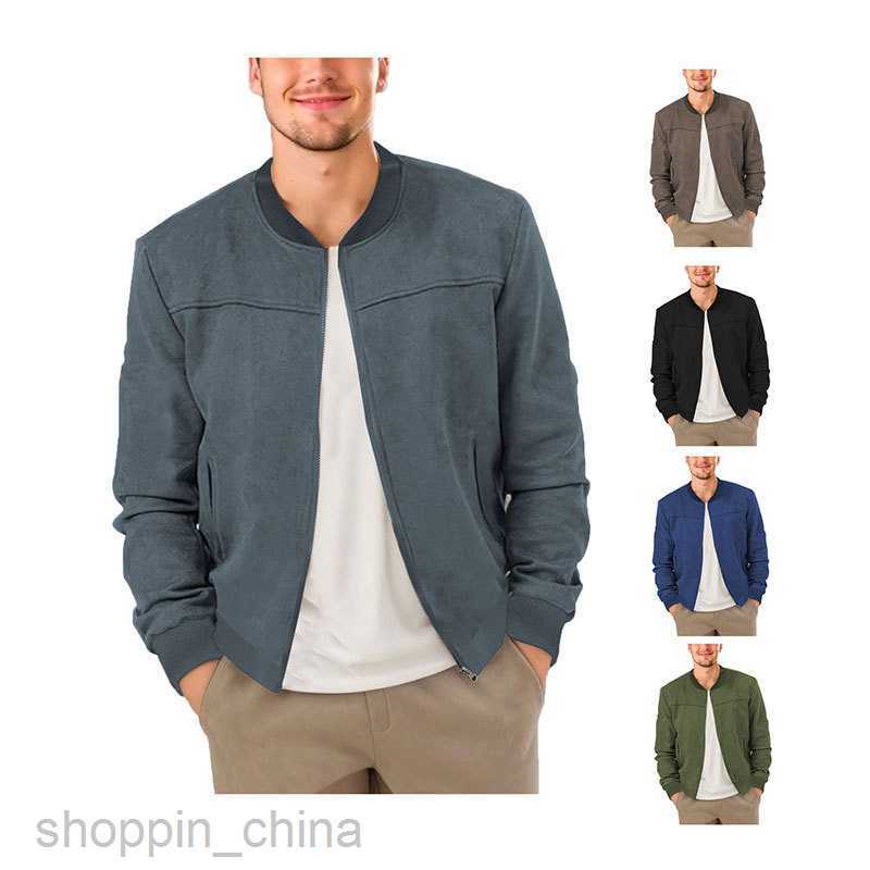 Men's Jackets Coats new men's fashion casual suede hoodie jacket