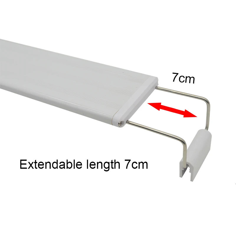 Aquarium LED light ultra-thin fish tank aquarium plant growth light waterproof bright clip light blue LED 18-72cm for plants 220V 241016