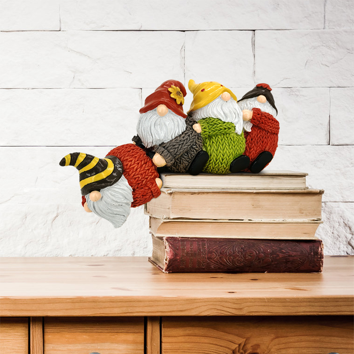 Christmas Christmas Decorations Bookshelf Collectible Gnome Characters Resin Statue Home Decoration