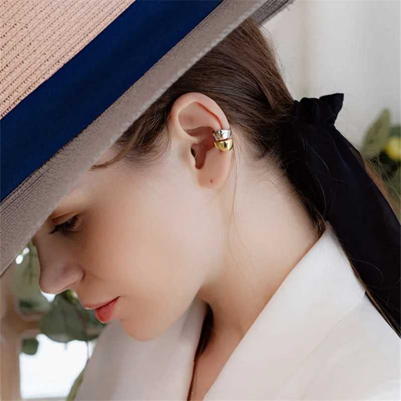 1Pcs 925 silver plated cuff earrings non perforated cuff ear clips suitable for womens party punk jewelry e296 W241017