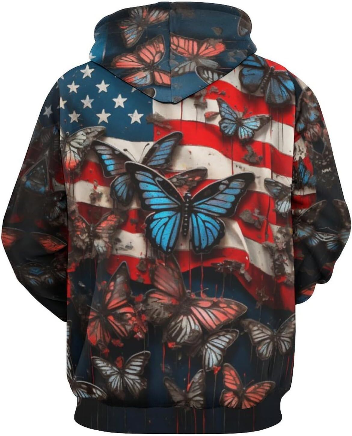Hoodie for Mens Womens Unisex Novelty 3D Printing Psychedelic Butterfly Hoodies Casual Long Sleeve Sweatshirt Hoodie Graphic Hoodies sweatshirt Fashio