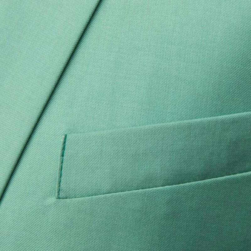Formal Men Suits Slim Fit 3 Pieces Blazer Vest with Pants Wedding Groomsmen Tuxedo for Prom Mint Green Male Fashion Costume
