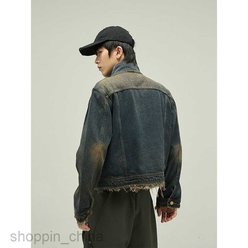 Men's Jackets Coats Spring and Autumn style design niche motorcycle denim jacket trendy brand street Coat versatile for couples
