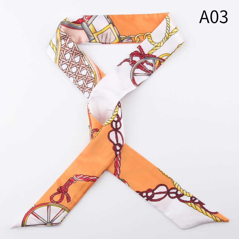 Individually packaged small silk scarves womens thin necklaces hair bands spring and autumn style fashionable and versatile belts