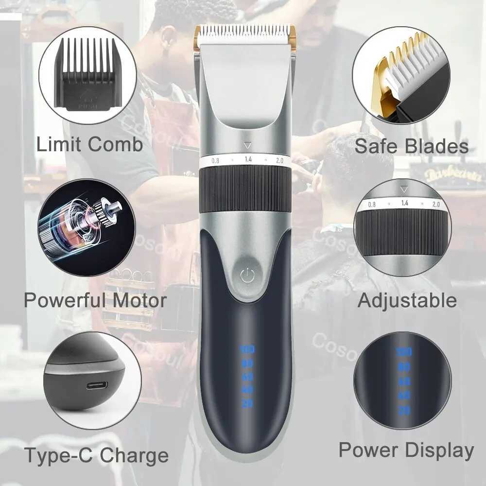 Men adults children cordless rechargeable hair clippers professional hair clippers W241017
