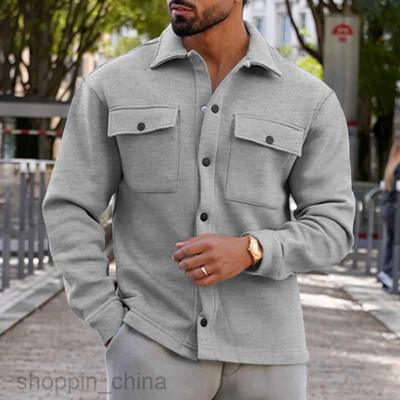 Men's Jackets Coats Winter Casual Men's Velvet Collar Top Single breasted Solid Color Slimming Jacket