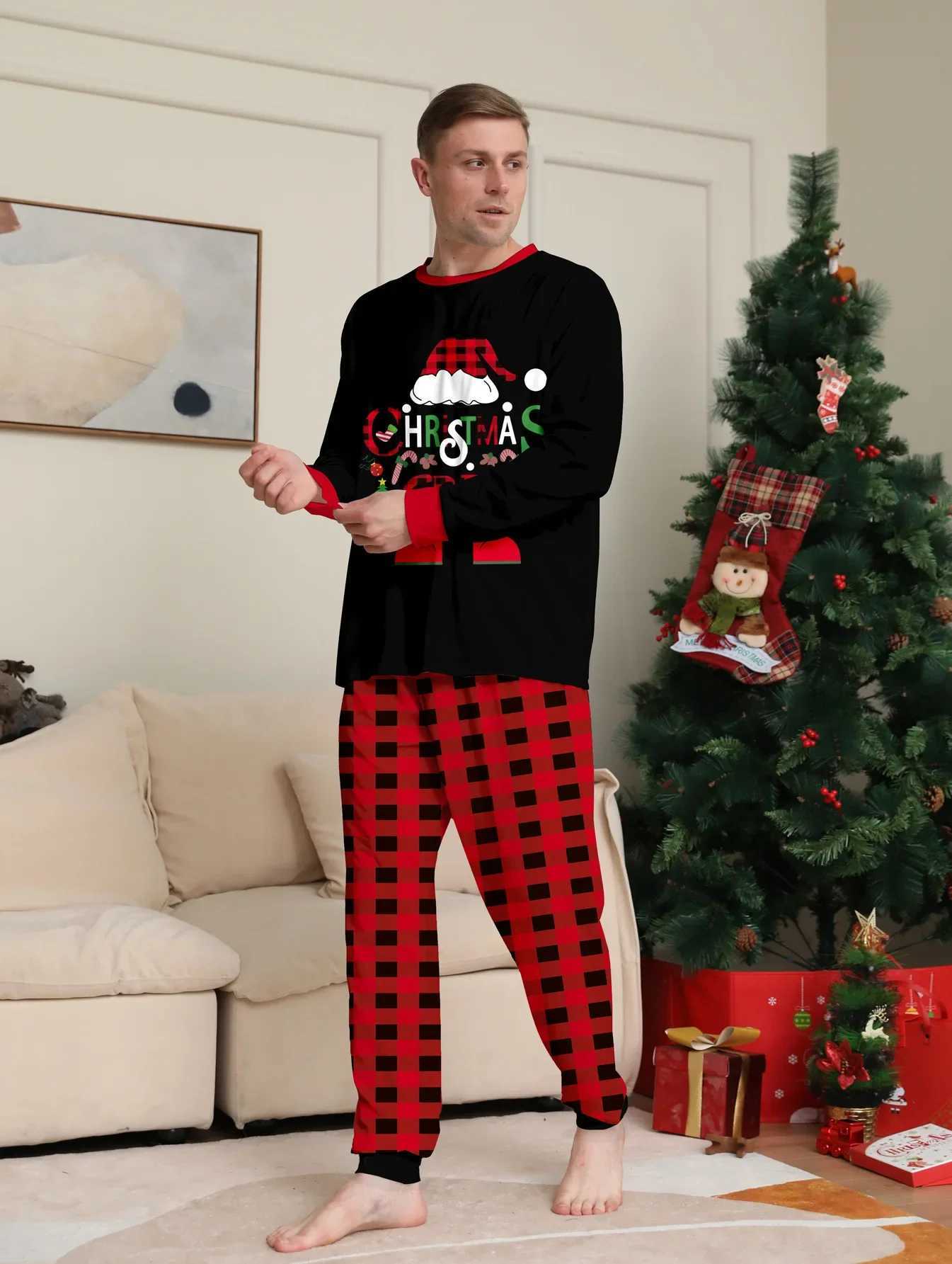 Family Christmas Matching Set Pajama Set Cartoon Printing Adult Childrens Dad Mom Daughter Pajama Baby Pants Christmas Pajama W241015