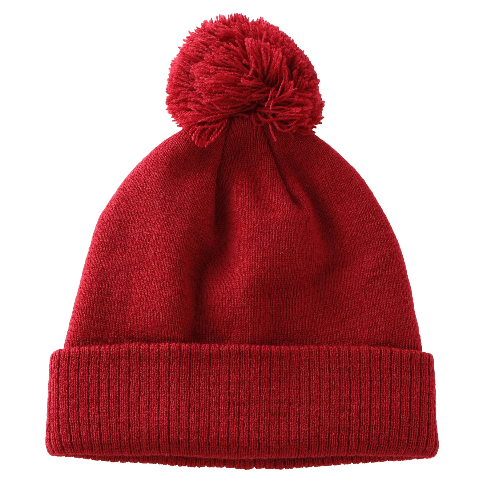 Connectyle Womens Girls Cuff Beanie Hats Soft Warm Winter Hat Solid Knit Acrylic Watch Hat Pom Daily Hat 241007