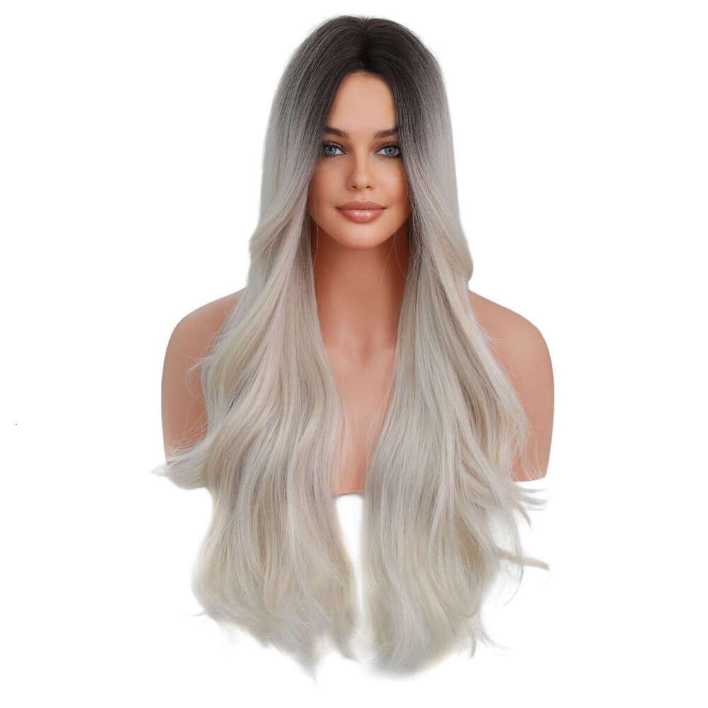 Yiwu Production Women's Long Curly Hair Rose Inner Net Natural Breathable Wig Cover Full Head 27 Inches