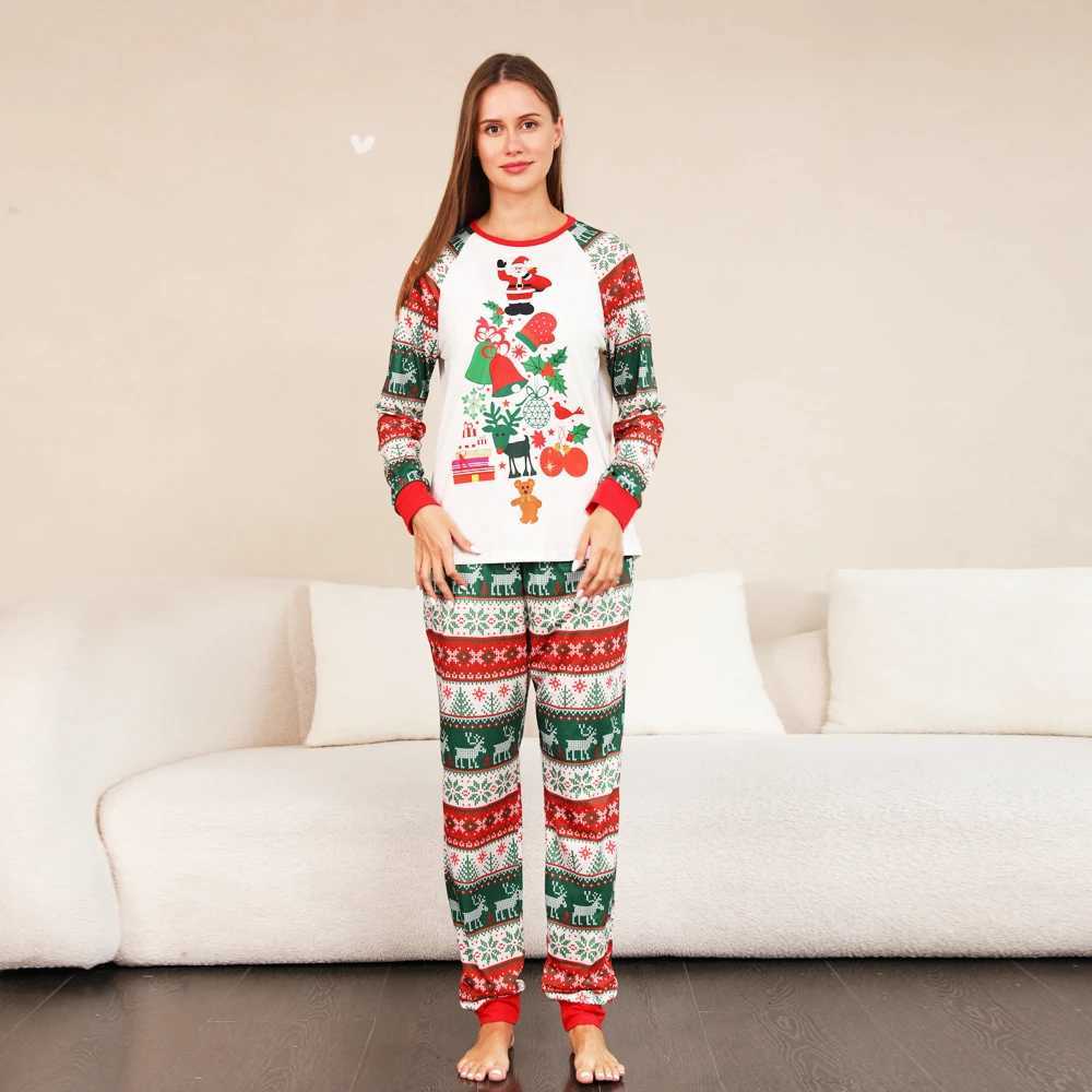 Christmas Gift 2024 New Full Set Printed Mom Daughter Dad Son Matching Set Soft and Cute Christmas Pajama Set Family Appearance Lounge Clothing W24101