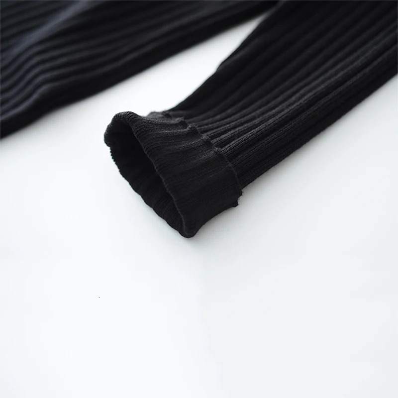 ABRINI Women Fall Versatile Mock Neck Knit Dress Winter Inner Layer Long Sleeved Casual Loose MidLength Sweater 241007 - view 6