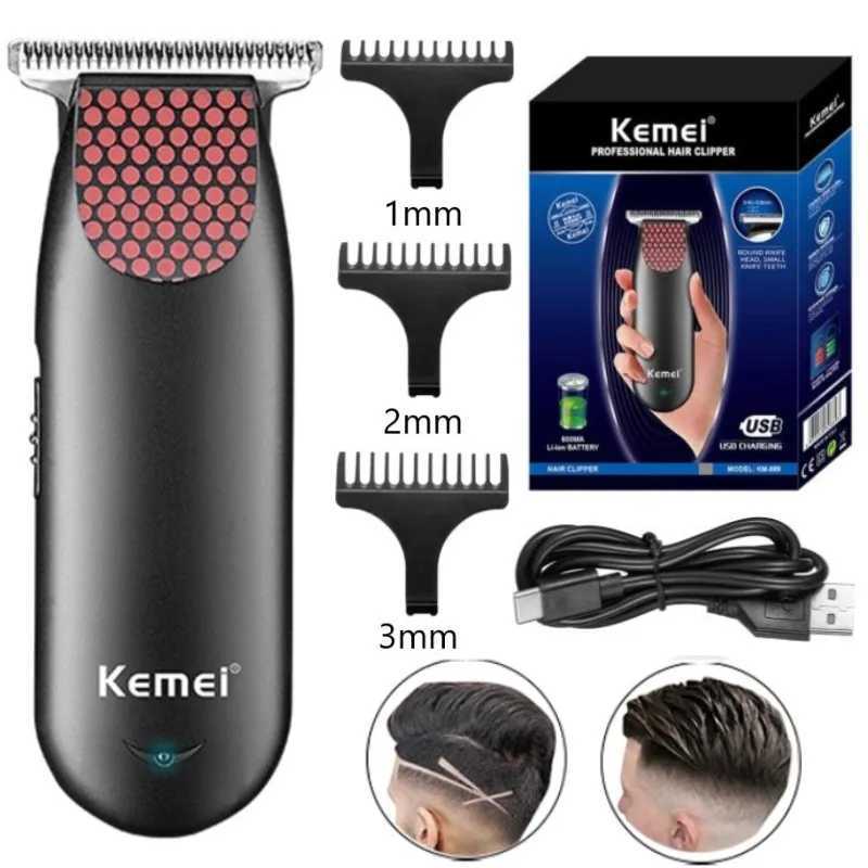 KM-889 Rechargeable Professional Pocket Cordless Hair Clipper Compact Mini Electric Beard Trimmer Small Portable W241017