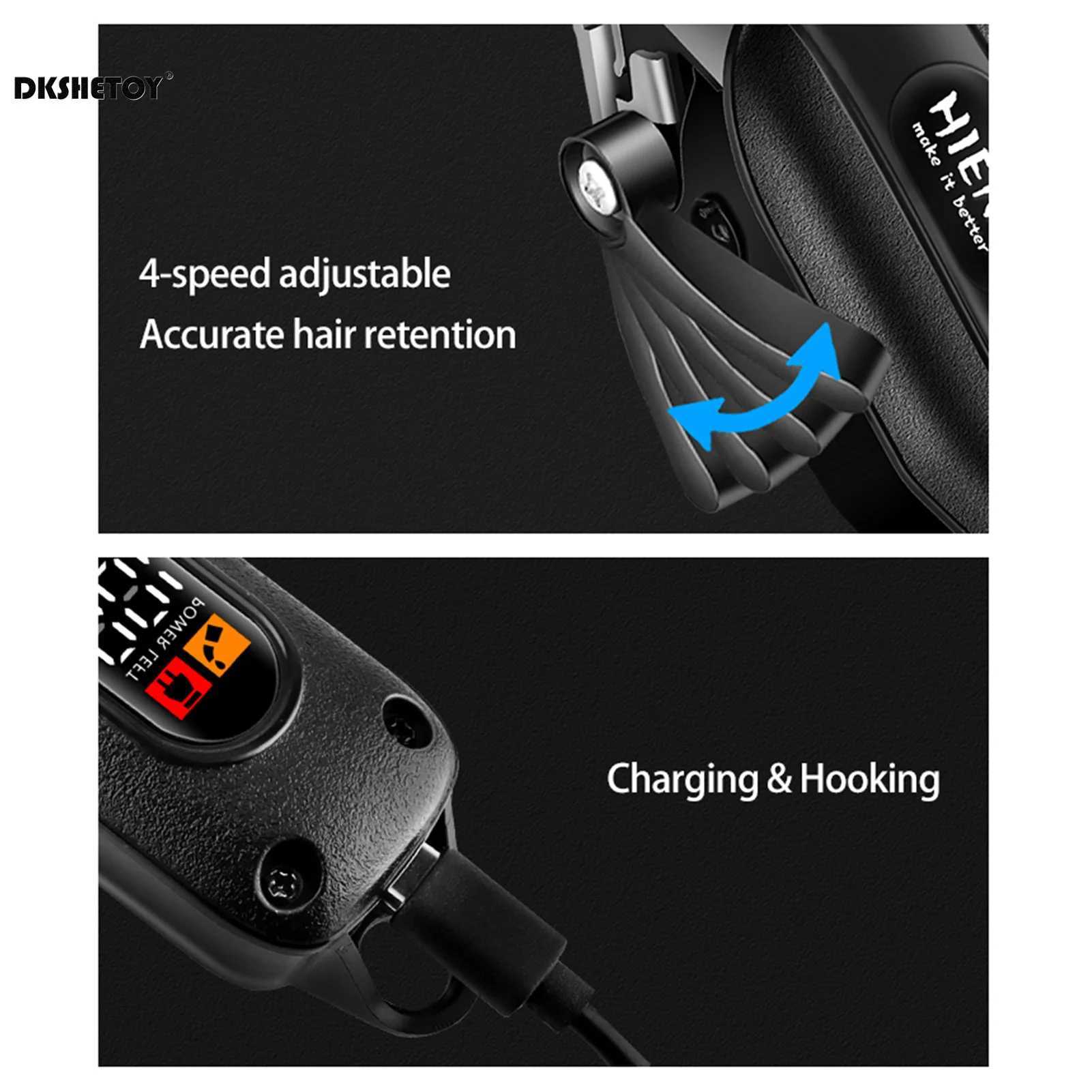 HIENA Professional Hair Clipper HYN-222 Low Noise Electric Hair Clipper Suitable for Wet and Dry Hair Trimming W241017