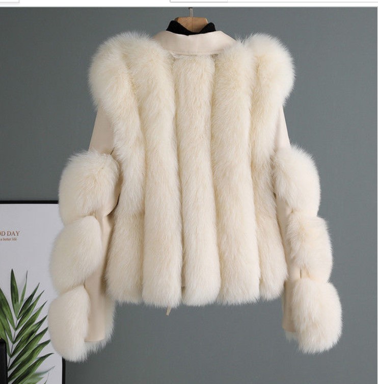 Women brown Cropped Faux Fur Crop Jackets Lapel Neck Womens Top Coat Hooded Winter Jacket Pellicce casaco de pele Coats