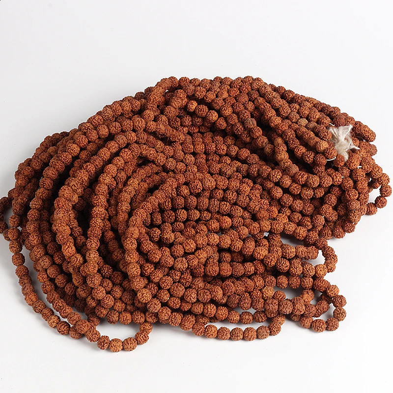 Natural 108Pcs Diamond Bodhi Rudraksha Beads Meditation Mara Beads Jewelry Making Prayer Chakras Bodhi Tibetan Buddhist Accessories 241017
