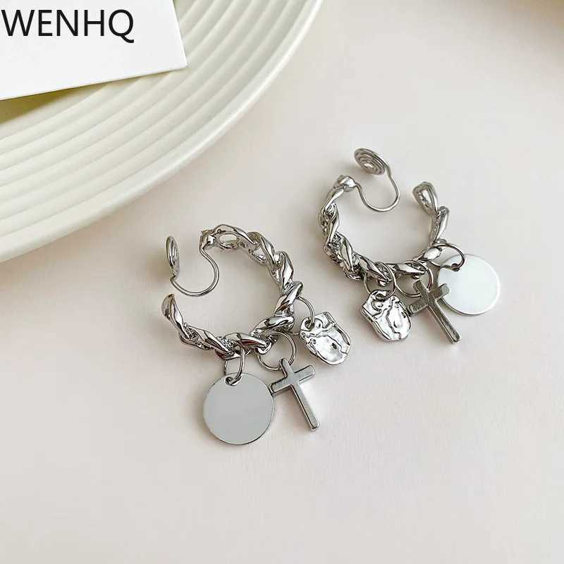 European and American Design C-shaped clip womens earrings high-quality metal mosquito repellent board non perforated ear clip W241017