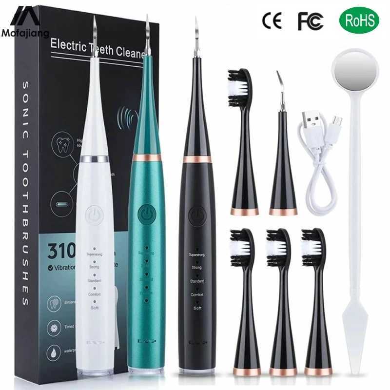 New Arrival Sonic Electric Dental Calculus Remover Tartar Plaque Pigment Cleaning Teeth Brush Whitening Kit Oral Hygiene Care G241017