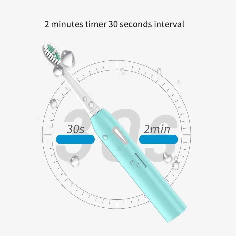 New Arrival Electric toothbrush IPX7 waterproof soft bristled toothbrush sonic electric toothbrush six speed USB charging home portable G241017