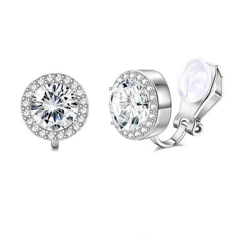 1 pair of pearl earring clips female unperforated earring clips earrings false perforations crystal earring cuffs fashionable gift W241017