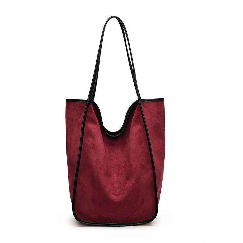 Large Capacity Commuter Bag Milard Bucket Tote Bag Autumn/Winter Handheld Shoulder Bag 241015