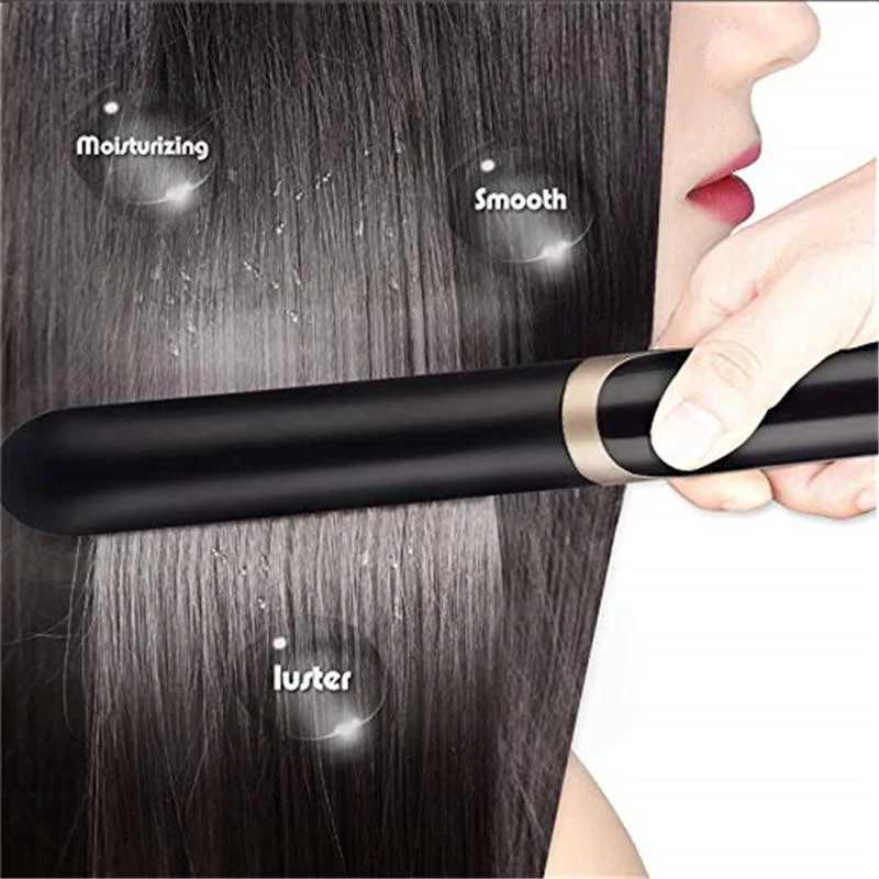 Infrared Straight Tourmaline Coating Or Ceramic Lcd Display Negative Ion Flat Iron Fast Straightening Hair Curler Flat IronsXJ241016