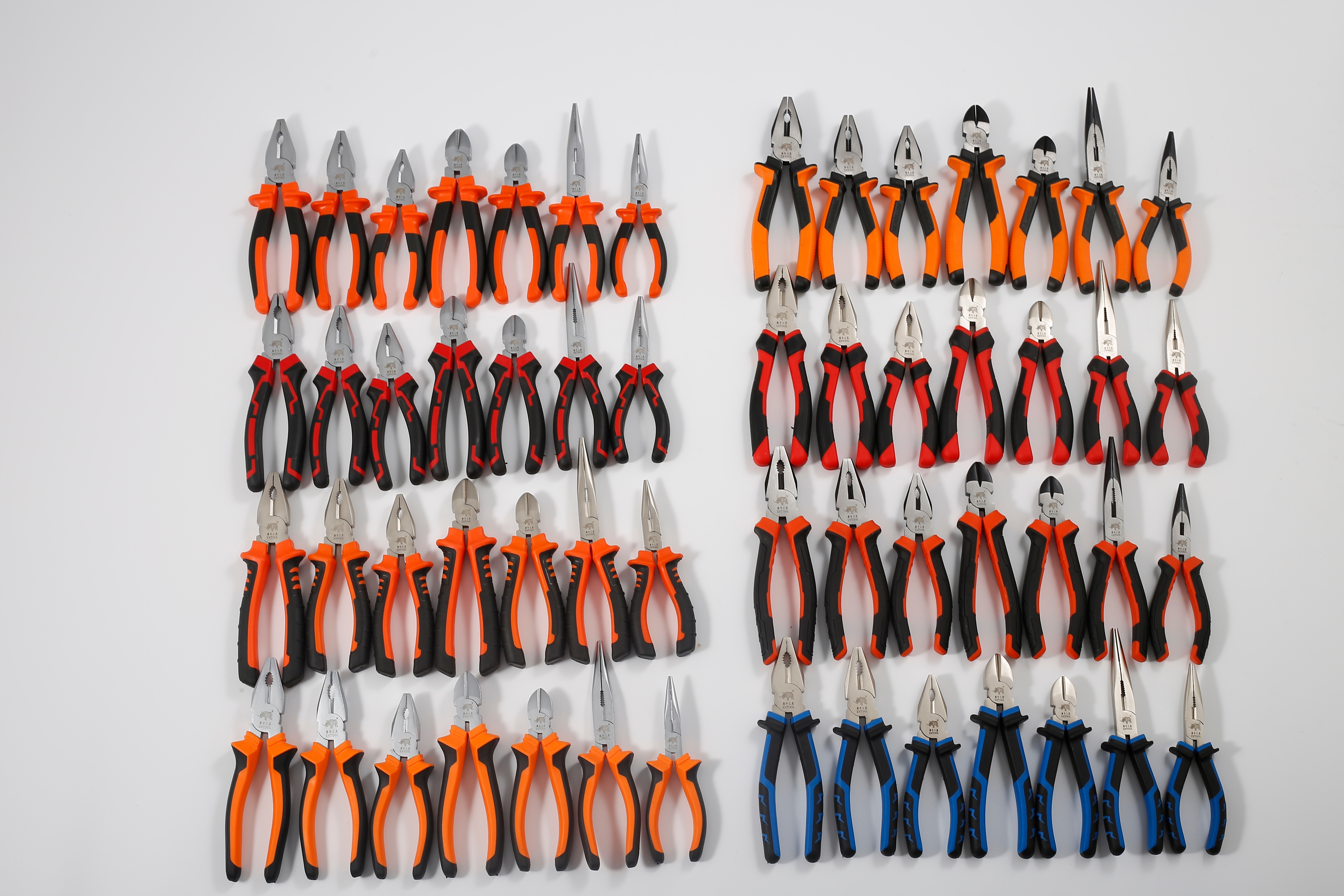 European pliers Green and black handle surface sandblasting treatment