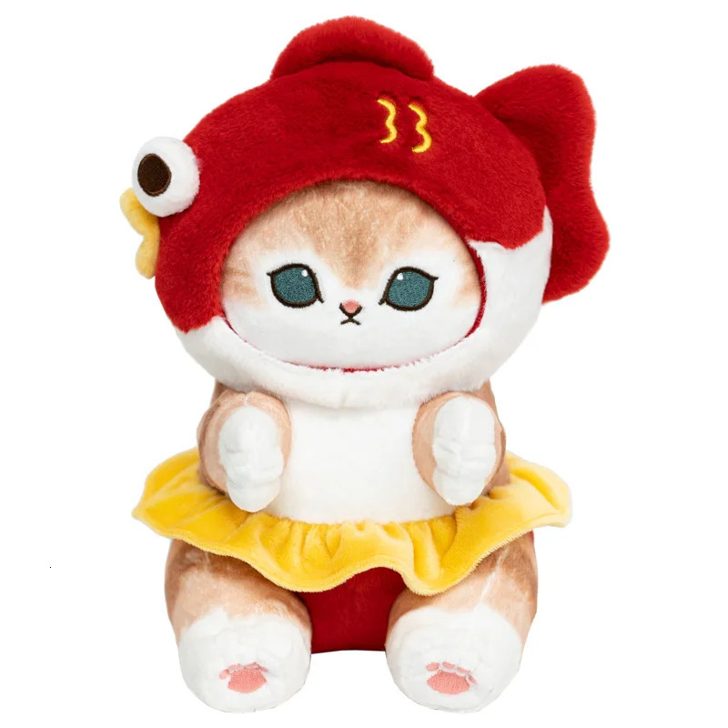 Real Mofusand Cat Wealth Sandy Cat Good Luck Series Plush Doll Cute Cartoon Sofa Bed Decoration Christmas Gift 241017