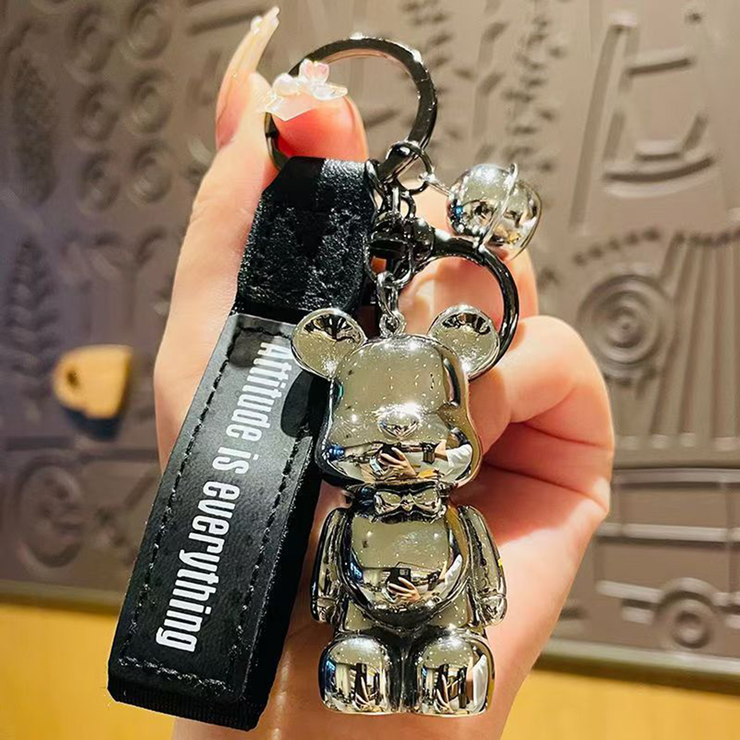 keychain designer keychain Luxury key chain letter brute force bear design leather manners versatile style keychain design 2 styles Christmas gift box very good