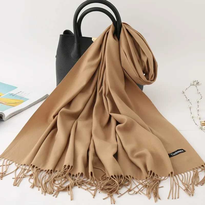 Solid color cashmere mens scarf winter Pashmina warm collar navy blue black gray mens business scarf M Bufandas shawl X241017