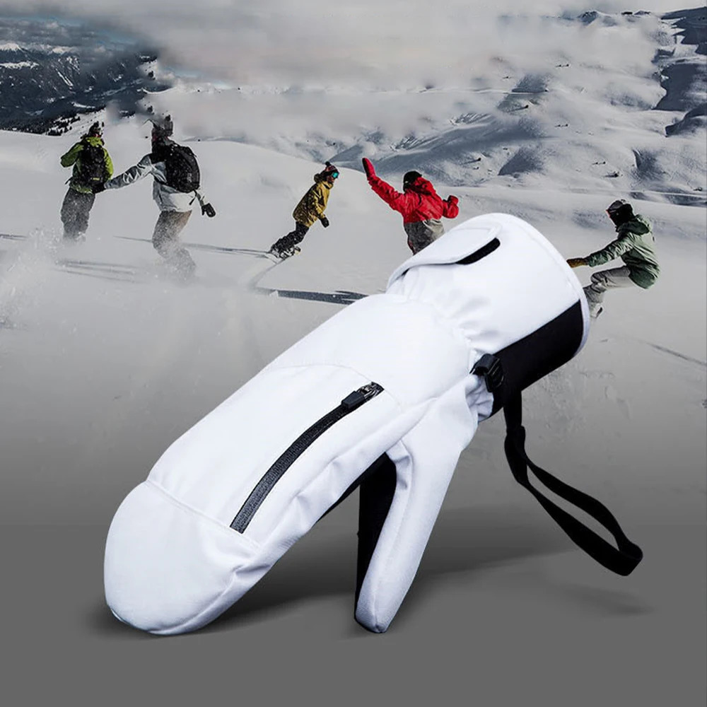 Ski Gloves Waterproof Ski Gloves with Five Finger Inner n Touch Screen Ski Gloves with Zipper Bag Used for Winter Skiing 241016