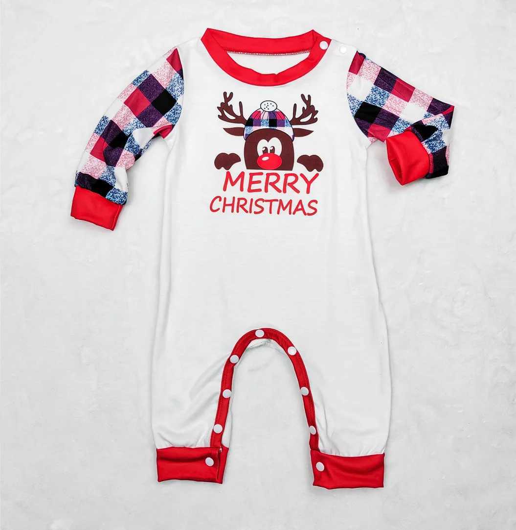 New 2024 Merry Christmas Printed Pajamas Womens Mens and Girls Clothing Set Family Matching Set Soft Cute Pajama 2-piece Set W241015