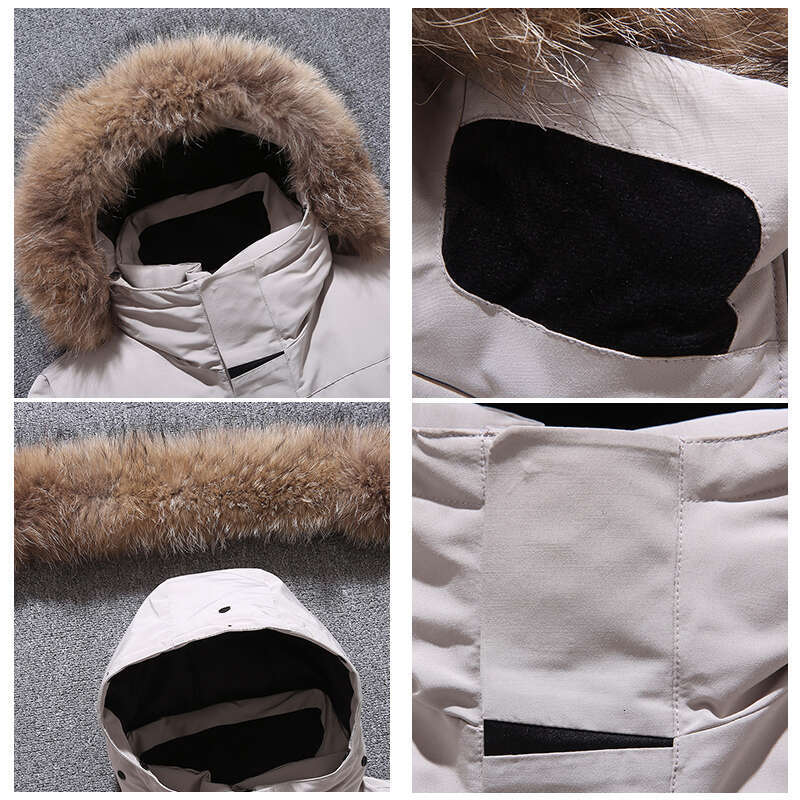 Warm Men's Jacket Brand Clothing 2019 Streetwear Thick Duck Down Large Fur Hooded Women Winter Coat Hiver W1651