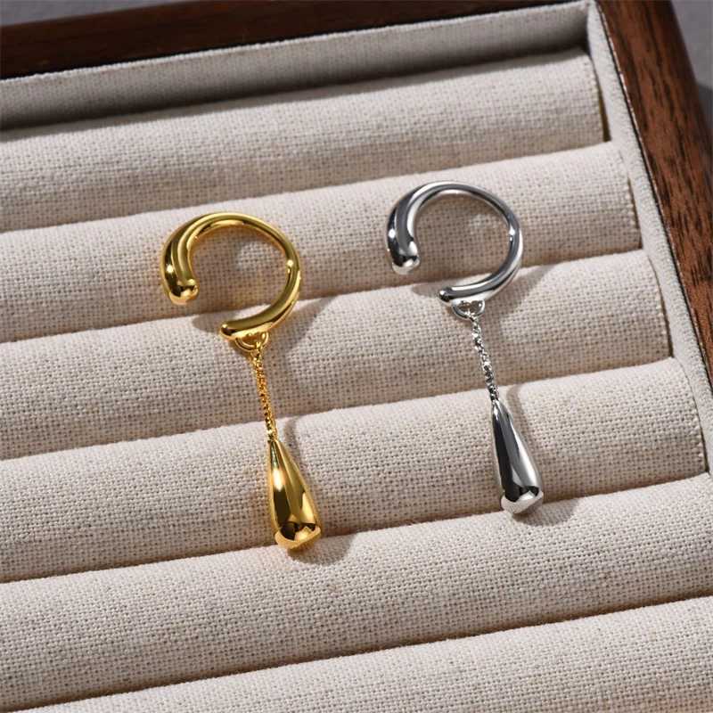 Womens retro style tassel drip earring clip with earring design - autumn and winter earring accessories W241017