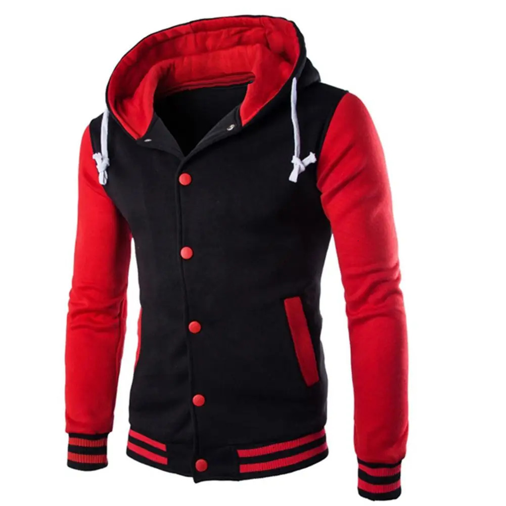 Spring Autumn Mens Hoodies Jacket Baseball Hoodies Coat Fashion Streetwear Slim College Varsity Stylish Veste Homme 241017