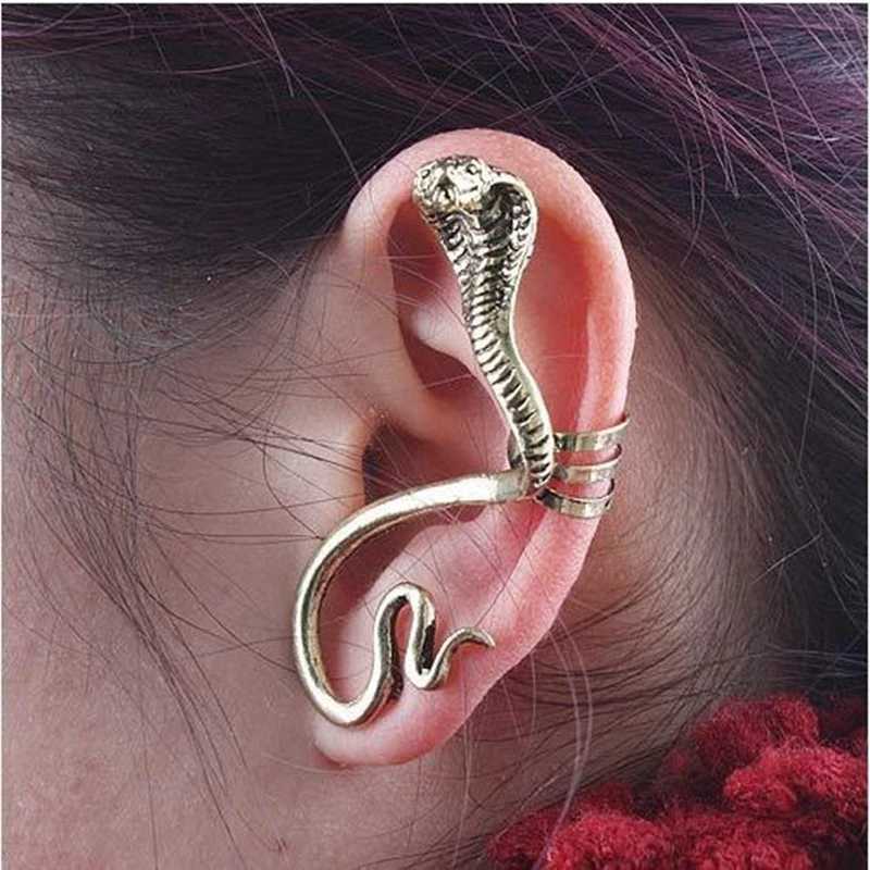Galvanized animal snake earrings jewelry cuffs earring clips jewelry punk style W241017