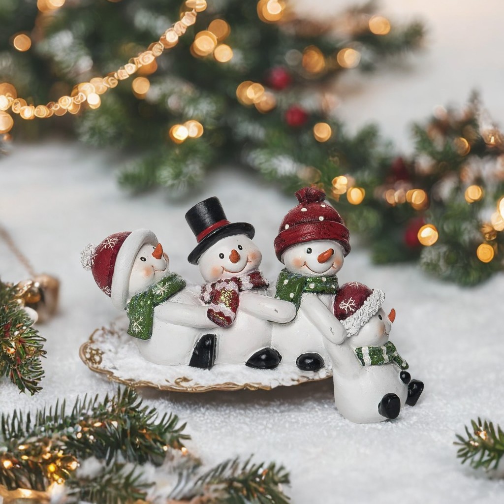 Christmas Christmas Decorations Bookshelf Collectible Christmas Snowman Statue, Funny Snowman Hanging on Shelf or Table Edge