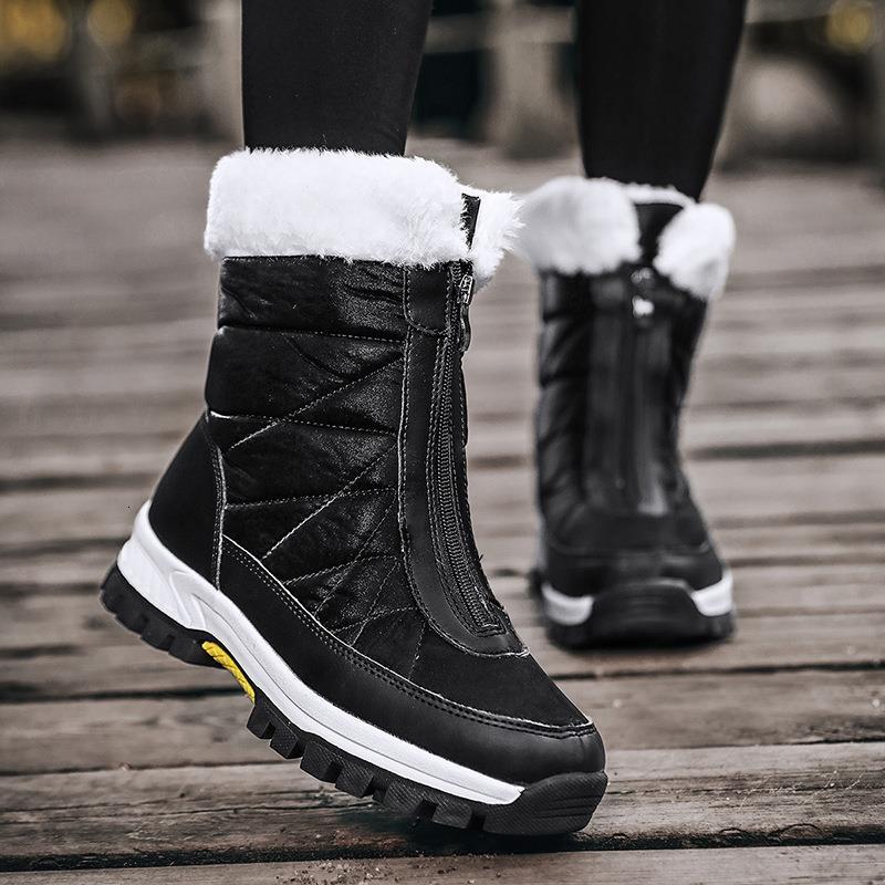 Large for women's new casual fashionable umbrella fabric with plush and thick insulation snow boots, large cotton shoes