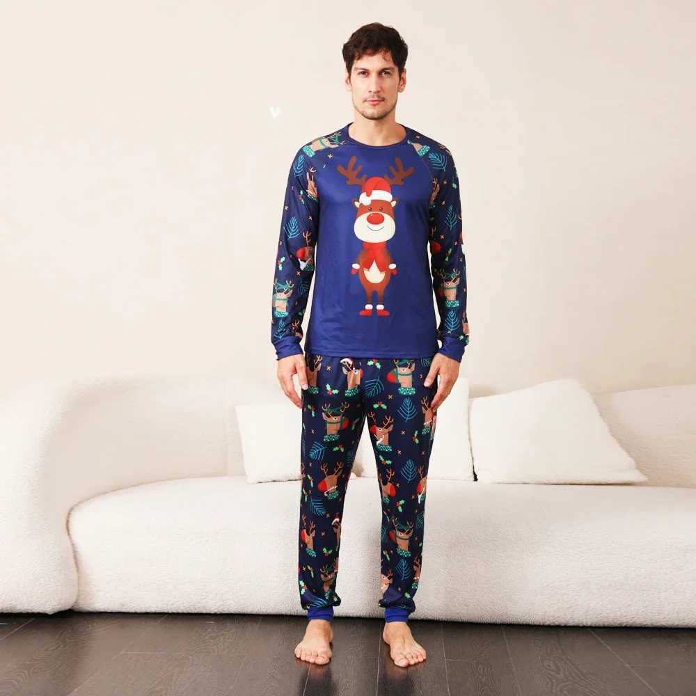 Merry Christmas Family Matching Set Cartoon Printing 2-piece Set Soft Pajama Set Baby Boys and Girls Christmas Appearance W241015