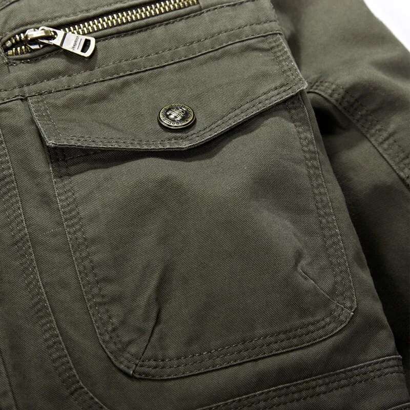 Plus Size 7Xl 8Xl Jacket Men Spring Autumn Cotton Outdoor Multi-Pocket Mens Jackets Casual Coat Male Chaqueta Hombre