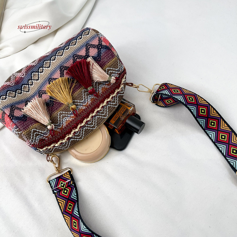Ethnic style crossbody Bohemian striped shoulder bag, market trend, women's travel bag #14 swissmilitary