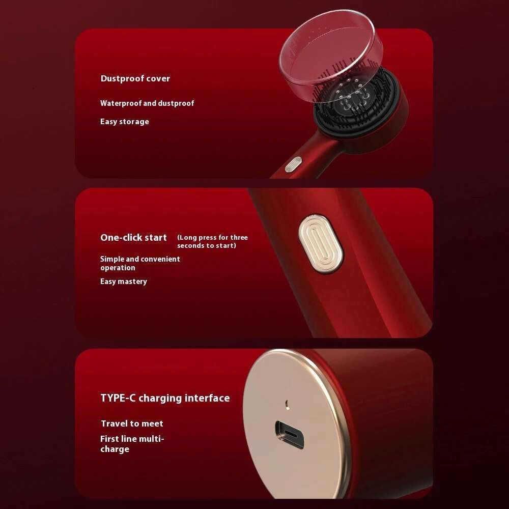Electric Massage Red Light Therapy Vibration Head Massager Comb Hair Growth Oil Nano Sprayer Nourish Scalp Brush
