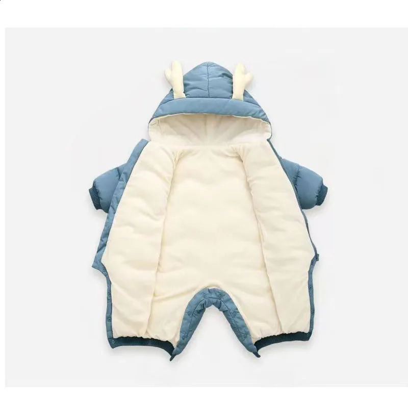 Infant Thick Velvet Rompers Clothing Winter Autumn Padded Warm Onesie Baby Girl Boy Jumpsuit Kids Overalls born Down OnePiece 241008