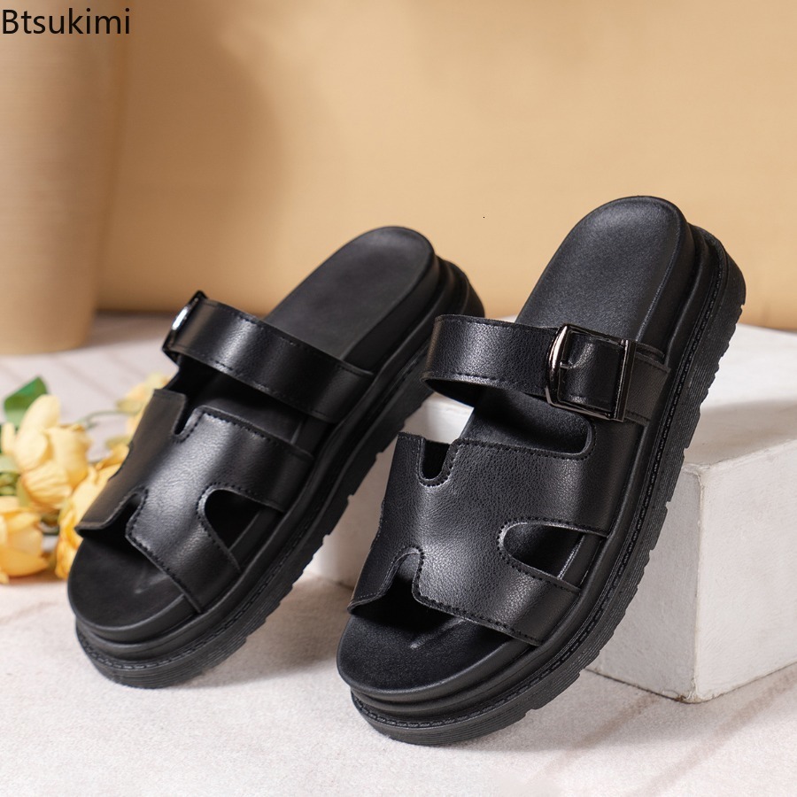 Women S Summer Sandals Simple Solid Design Anti Slip Soft Bottom One Word Slippers Ladies Daily Comfort Outdoor Casual Footwear Ddmythur