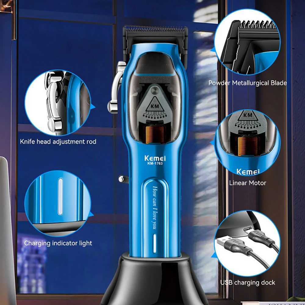 Kemei Professional Barber Hairdresser Cordless Trimmer Electric Hair Clipper Power 9000RPM 10W W241017