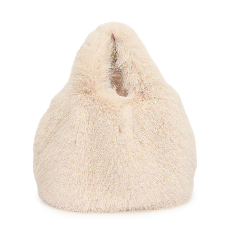 autumn/winter new fox fur tote bag, versatile handbag, niche plush bag