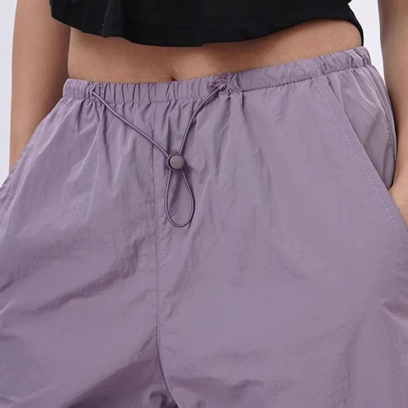 Xpqbb Y2K Parachute Pants Women Harajuku Streetwear Wide Leg Baggy Sweatpants Female Vintage Hip Hop Joggers Cargo Trousers 241017