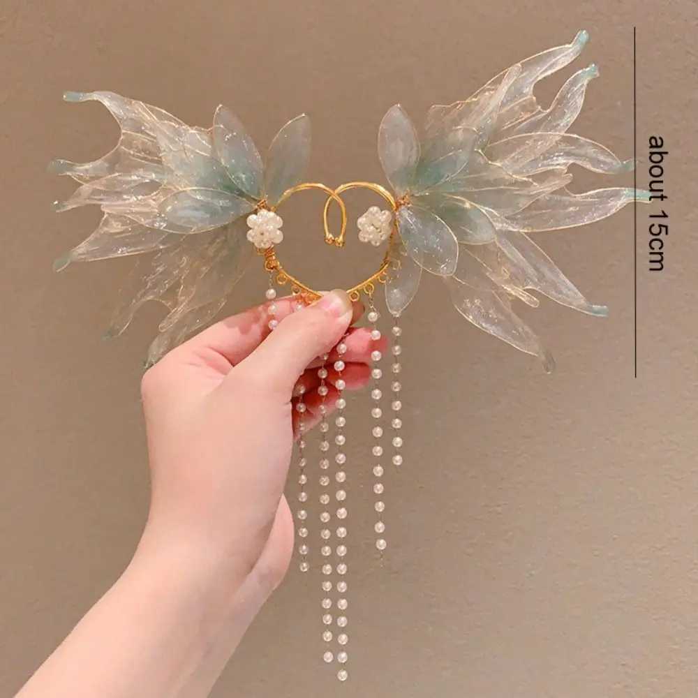 Fashionable butterfly elf fairy earrings mermaid no hole ear clip flower/leaf elegant ear sleeves earrings W241017