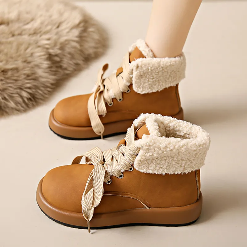 NEW Designer Boot Women's Rubber Shoes Australia Round Toe Winter Footwear Boots Women Rain Elegant Mid Calf Snow 2024